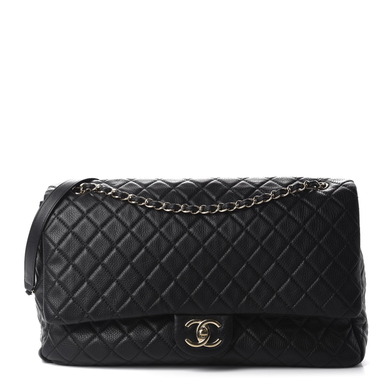 Chanel Calfskin Quilted XXL Travel Flap Bag Black 1 of 9