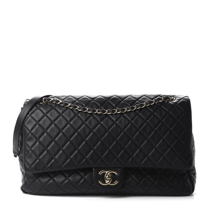 Chanel Calfskin Quilted XXL Travel Flap Bag Black 1 of 9