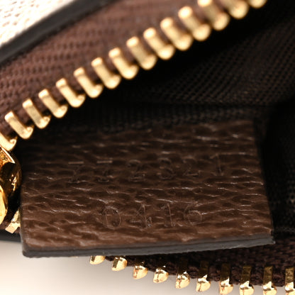 Gucci GG Supreme Monogram Selleria Key Case Beige Ebony Cocoa 6 of 7