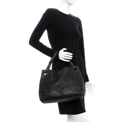 Bottega Veneta Nappa Intrecciato Medium Garda Bag Black 2 of 21