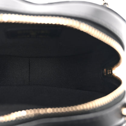 Chanel Lambskin Quilted CC In Love Heart Clutch With Chain Black 5 of 11