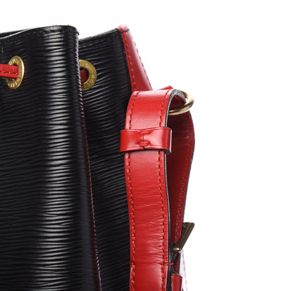 Louis Vuitton Epi Bi-Color Noe Castillan Red Black 10 of 15