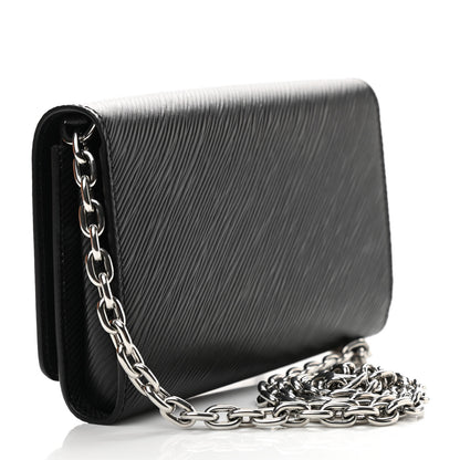 Louis Vuitton Epi Twist Chain Wallet Black 3 of 9