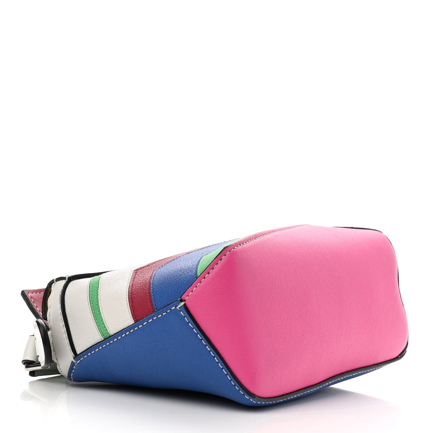 Calfskin Mini Puzzle Edge Bag Grey Multicolor