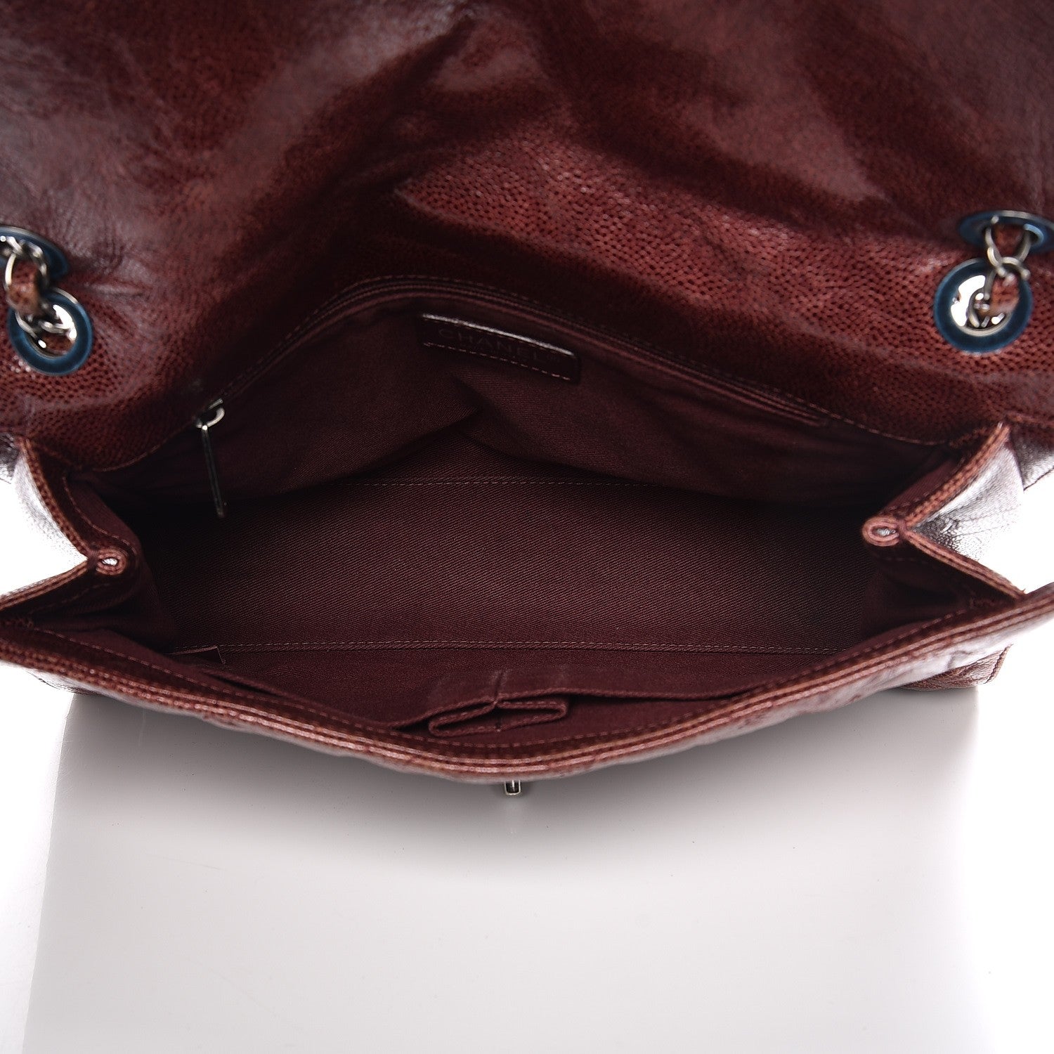 Chanel Crumpled Grained Calfskin Jumbo CC Crave Flap Burgundy 5 of 12