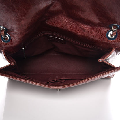 Chanel Crumpled Grained Calfskin Jumbo CC Crave Flap Burgundy 5 of 12