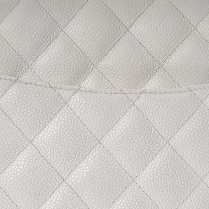 Chanel Caviar Quilted Jumbo Single Flap White 19 of 19