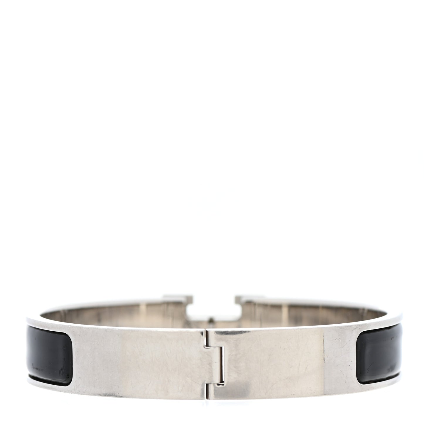 Enamel Narrow Clic Clac H Bracelet GM Black