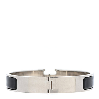 Hermes Enamel Narrow Clic Clac H Bracelet GM Black 3 of 4