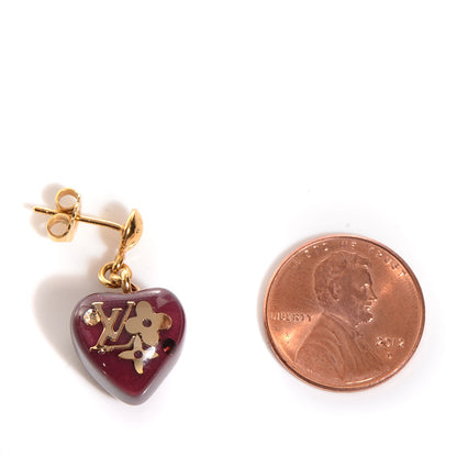 Louis Vuitton Inclusion Heart Earrings Rouge Fauviste 2 of 4