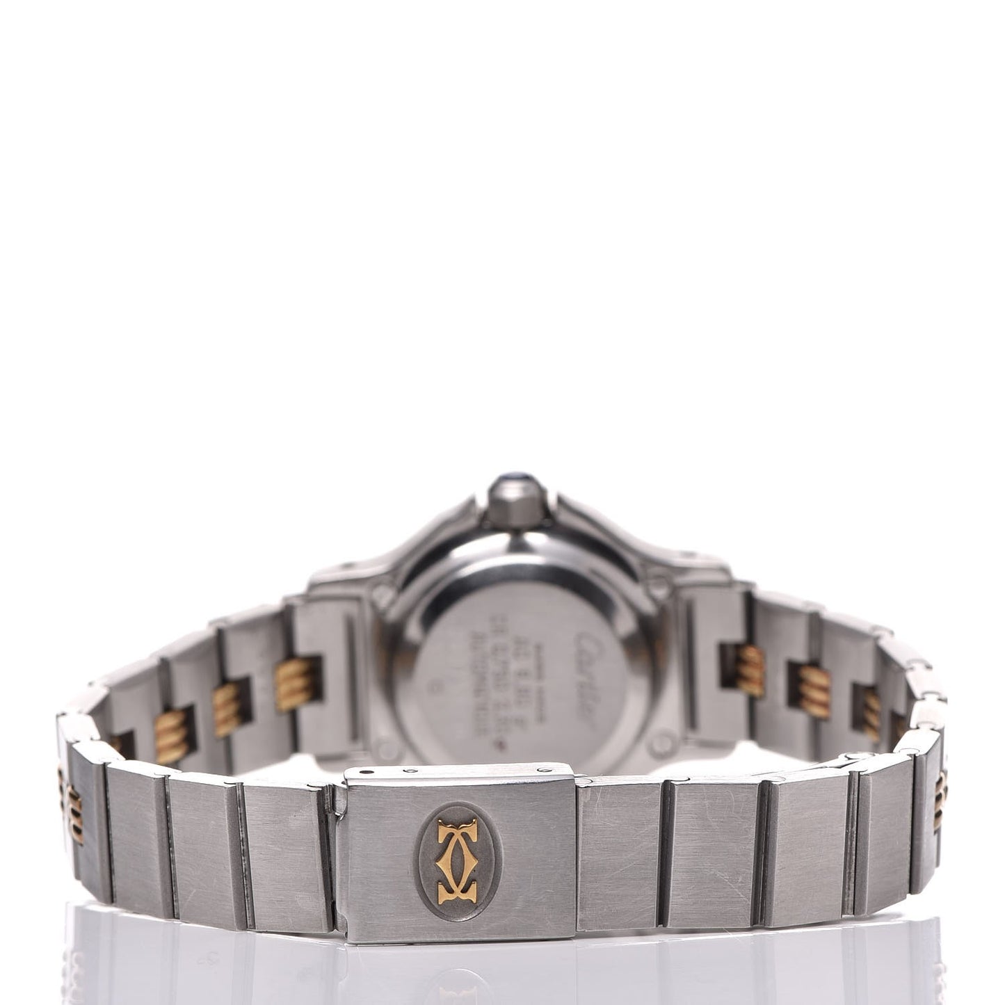 Stainless Steel 18K Yellow Gold 24mm Santos Octagon Automatic Watch
