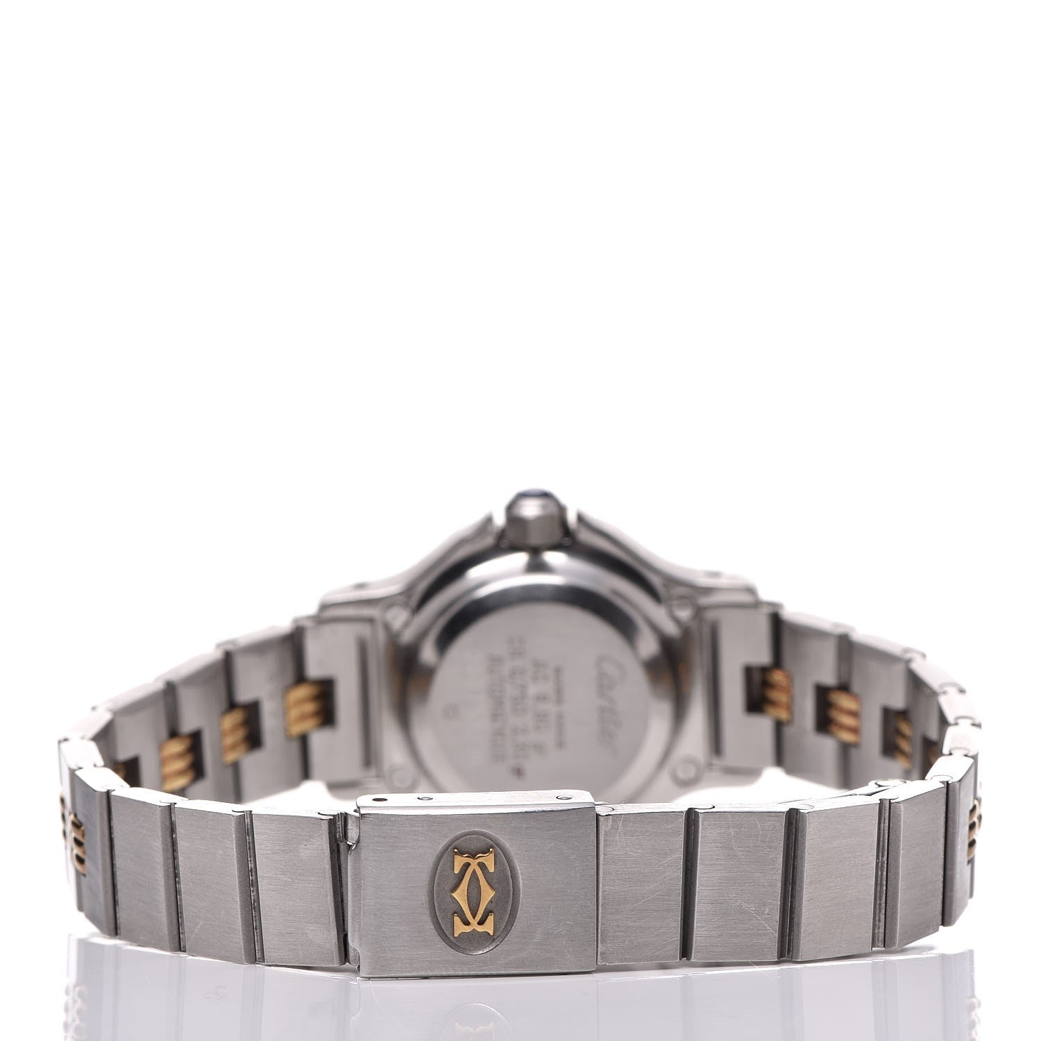 Cartier Stainless Steel 18K Yellow Gold 24mm Santos Octagon Automatic Watch 5 of 8