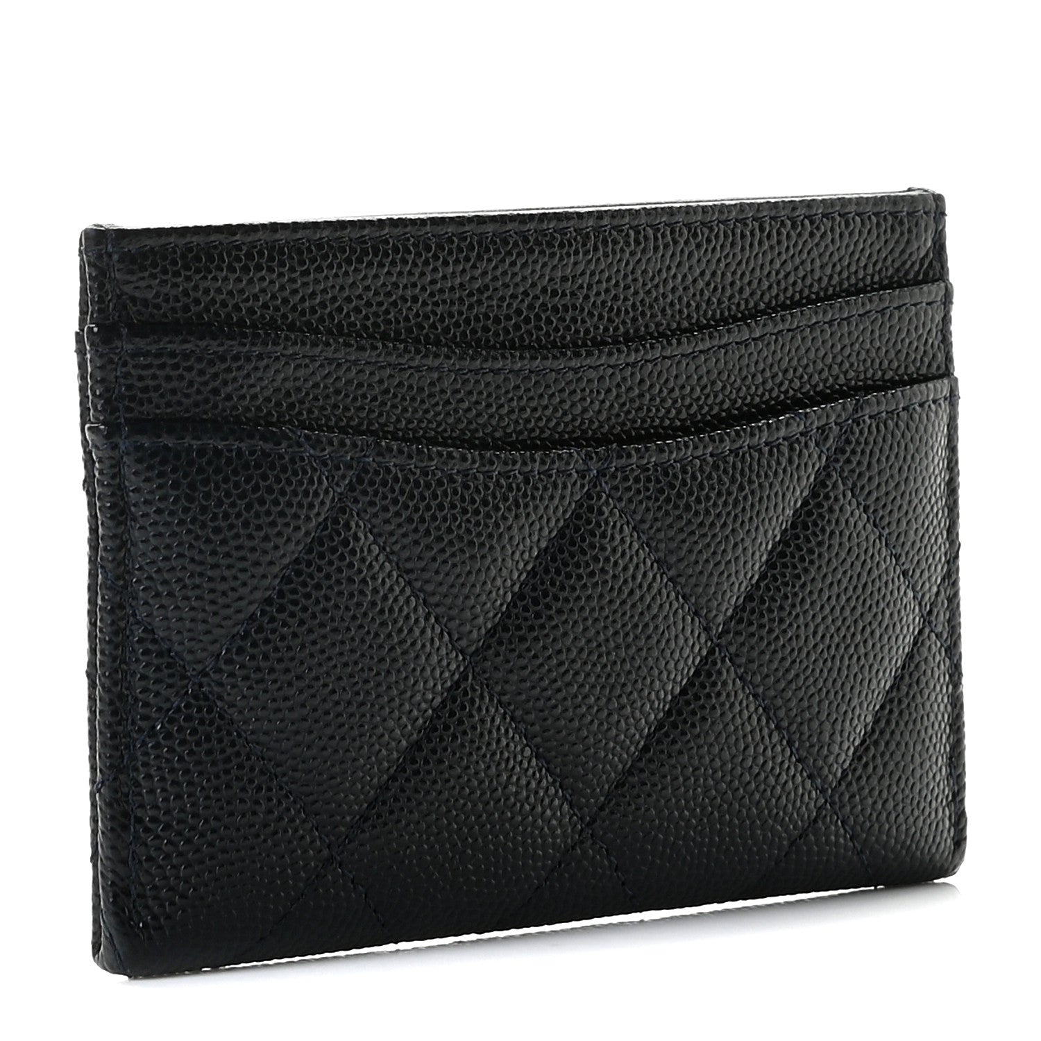 Chanel Caviar Quilted Card Holder Blue 3 of 8