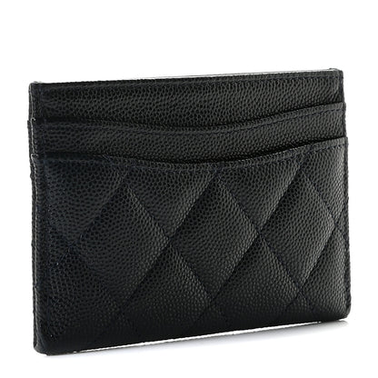 Chanel Caviar Quilted Card Holder Blue 3 of 8
