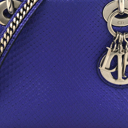 Christian Dior Metallic Snakeskin Mini Lady Dior Purple 8 of 13