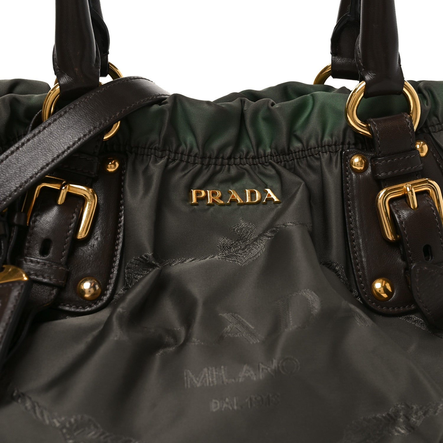 プラダ　BL0600 Nylon Jacquard Prada Tessuto Nylon Jacquard Logo Tote Bruciato Sughero 1867701