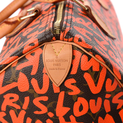 Louis Vuitton Monogram Graffiti Speedy 30 Orange 8 of 10