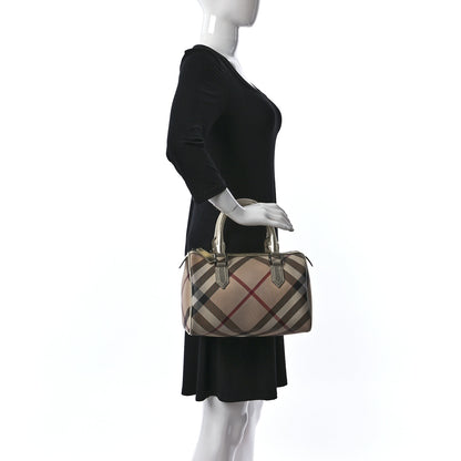 Burberry Supernova Check Metallic Small Chester Bowling Bag Gold 2 of 19