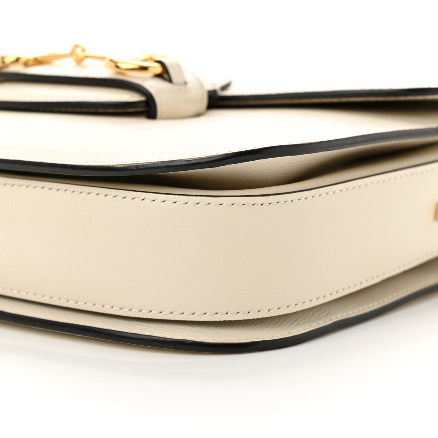 Azalea Calfskin Horsebit 1955 Shoulder Bag Mystic White