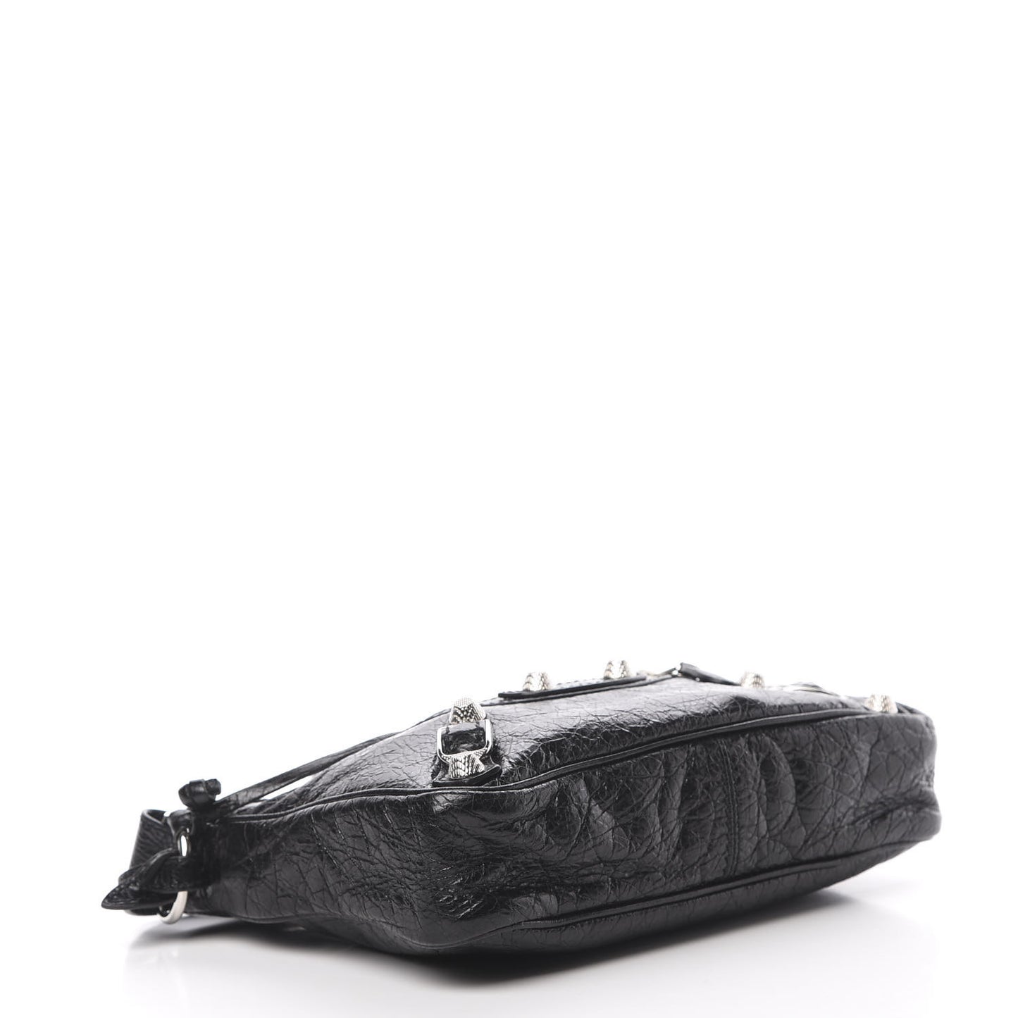 Agneau Giant 12 Silver Hardware Hip Black
