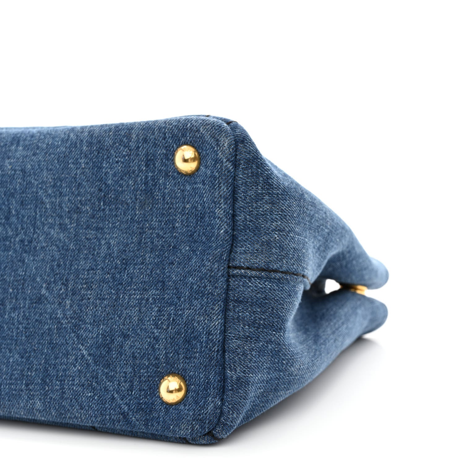 Prada Denim Small Logo Tote Bleu 11 of 11