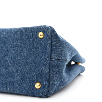 Prada Denim Small Logo Tote Bleu 11 of 11