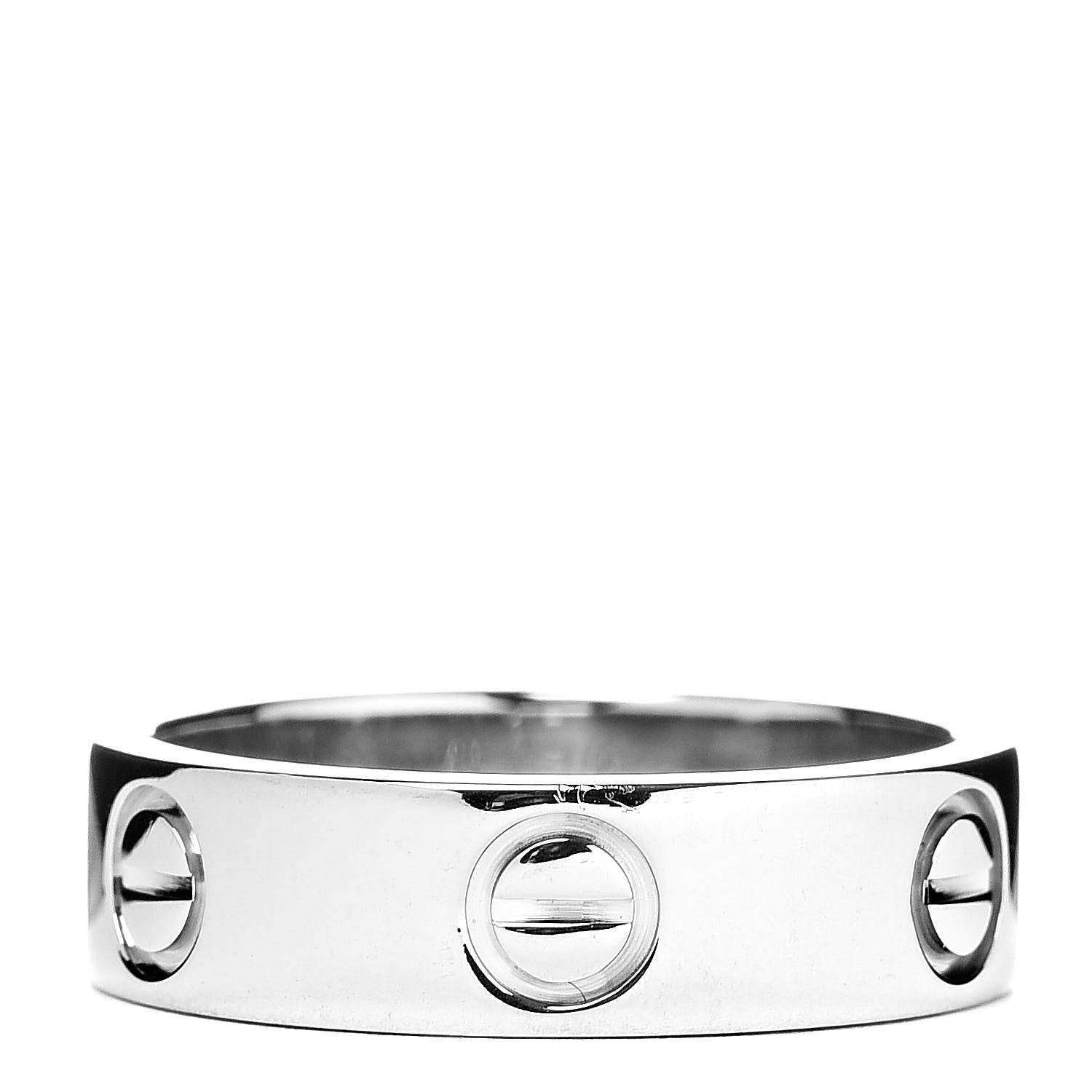Cartier 18K White Gold 5.5mm LOVE Ring 53 6.25 1 of 4