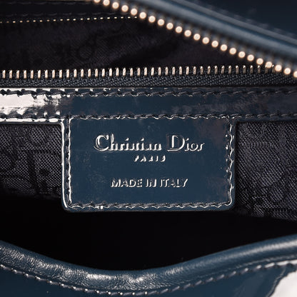 Christian Dior Patent Cannage Large Lady Dior Blue 6 of 9