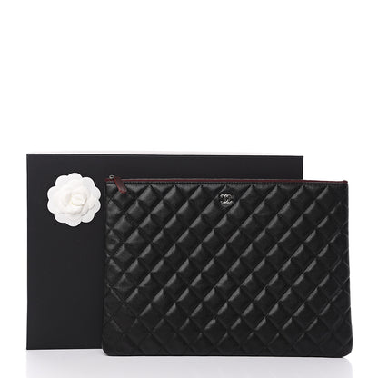 Chanel Caviar Quilted Large Cosmetic Case Black 8 of 8
