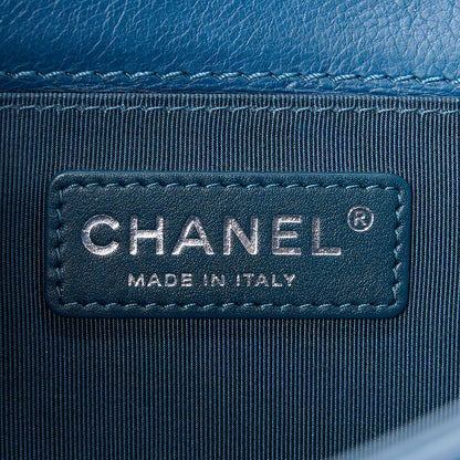 Chanel Calfskin Medium Boy Reverso Flap Blue 6 of 12