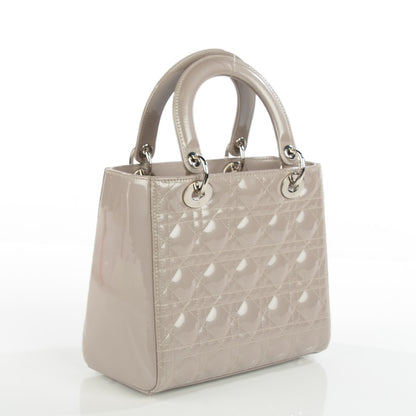 Christian Dior Patent Cannage Medium Lady Dior Grey 3 of 8