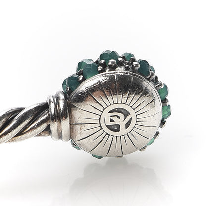 David Yurman Sterling Silver Green Onyx Osetra Cuff Bracelet 4 of 5
