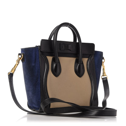 Celine Bullhide Calfskin Nubuck Nano Tri-Color Luggage Light Taupe 3 of 9