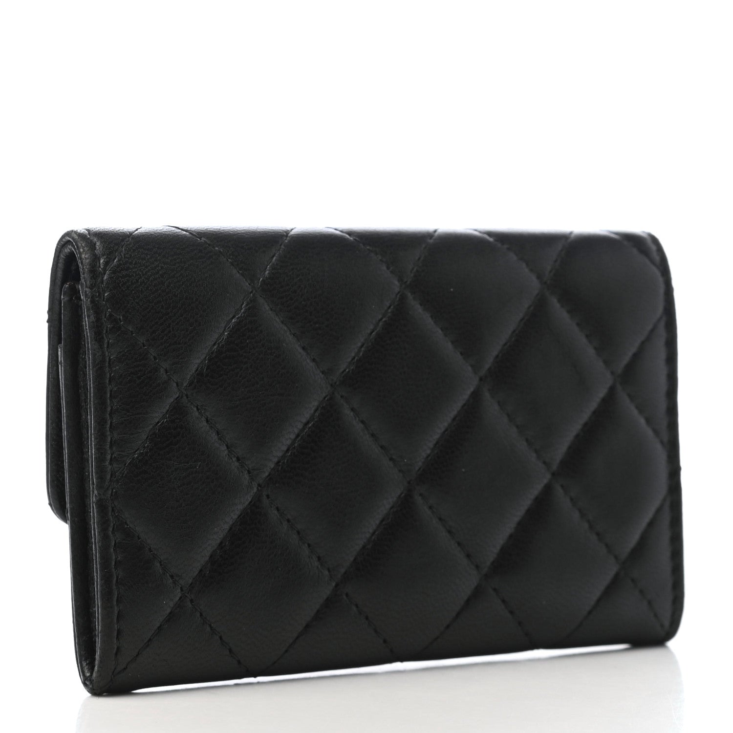 Chanel Lambskin Quilted Flap Card Holder Black 3 of 8