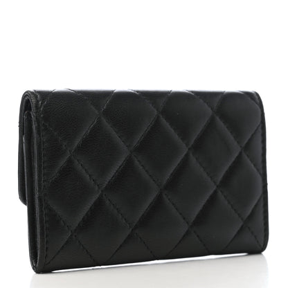 Chanel Lambskin Quilted Flap Card Holder Black 3 of 8