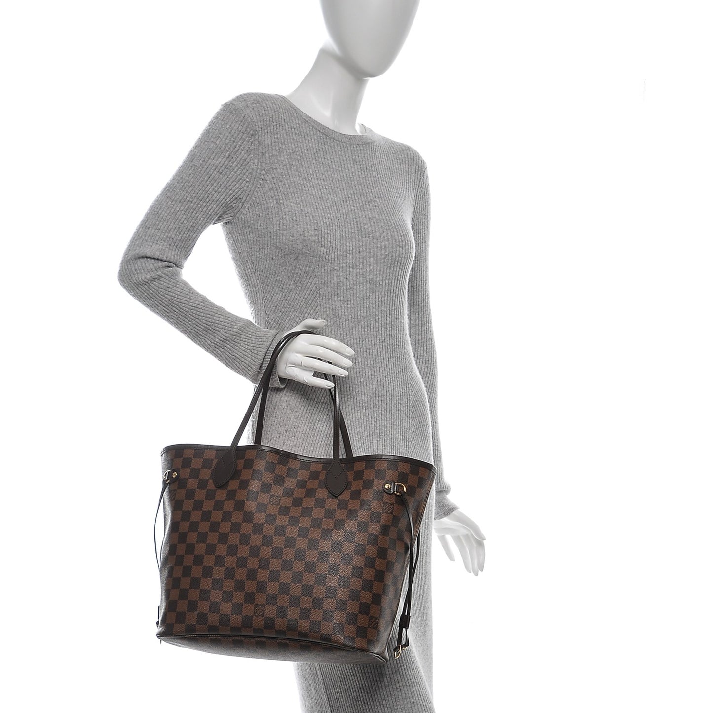 Damier Ebene Neo Neverfull MM Rose Ballerine