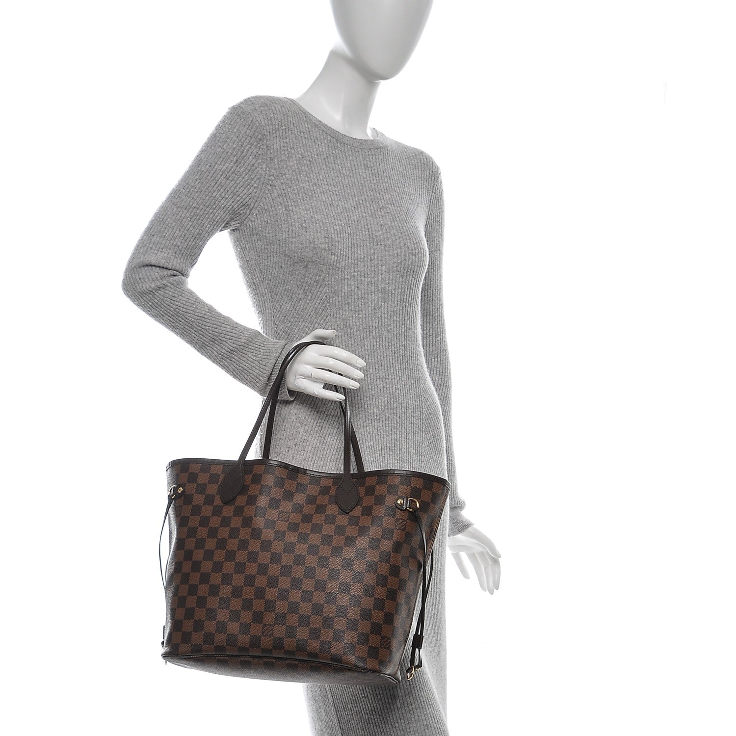 Louis Vuitton Damier Ebene Neo Neverfull MM Rose Ballerine 2 of 6