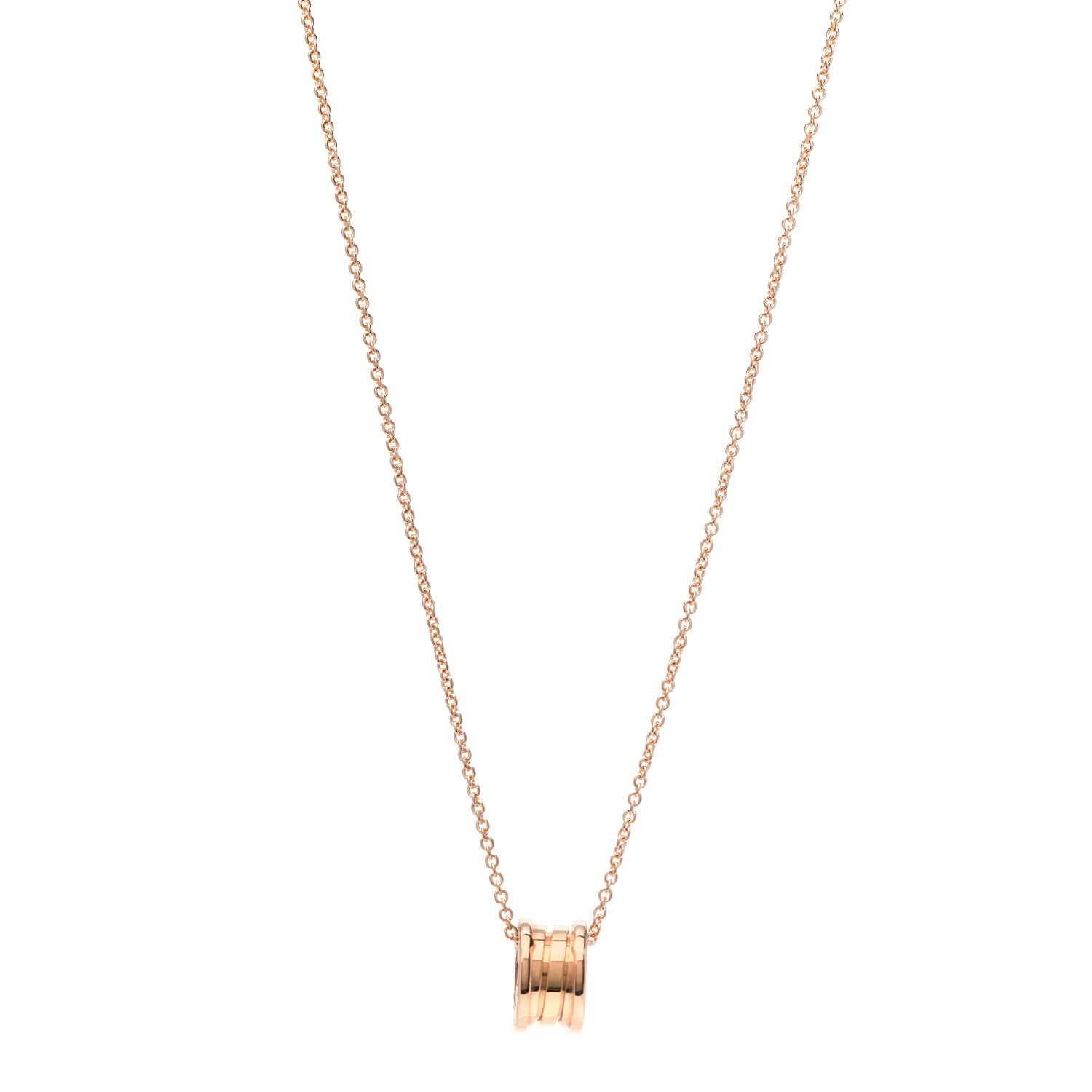 Bulgari 18K Rose Gold B.Zero1 Pendant Necklace 1 of 7