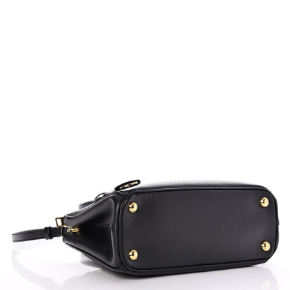 Prada Saffiano Lux Mini Double Zip Tote Nero Black 5 of 9