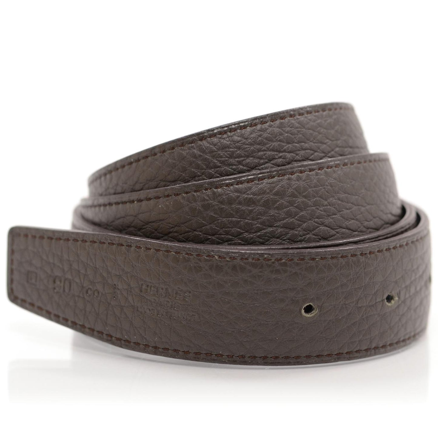 Clemence Box Reversible Belt Strap 90 Vert Caucase Bleu Indigo