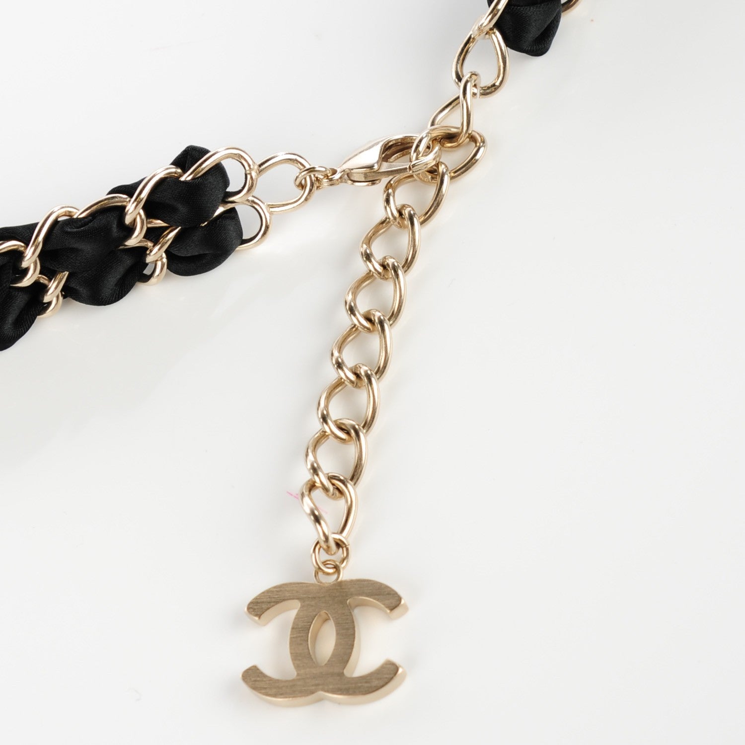 Chanel Satin Chain CC Belt Black Gold 3 of 5
