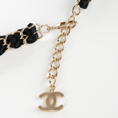 Chanel Satin Chain CC Belt Black Gold 3 of 5