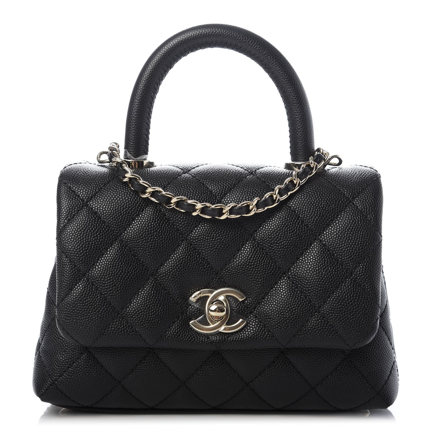 Chanel Caviar Quilted Extra Mini Coco Handle Flap Black 1 of 9