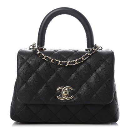 Chanel Caviar Quilted Extra Mini Coco Handle Flap Black 1 of 9