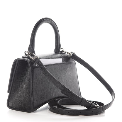 Balenciaga Grained Calfskin Hourglass Top Handle Bag XS Black 2 of 9