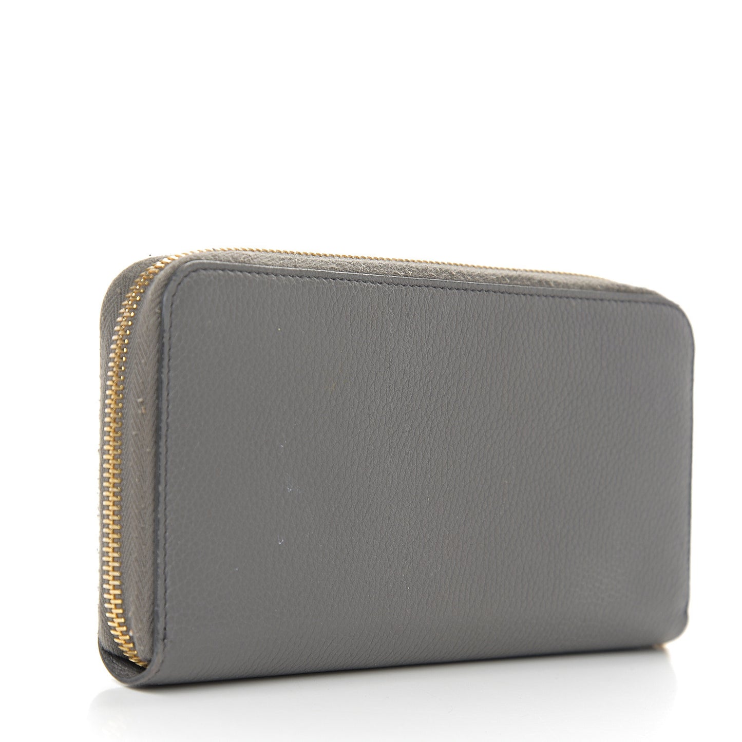 Vitello Daino Zip Around Wallet Marmo Cobalto