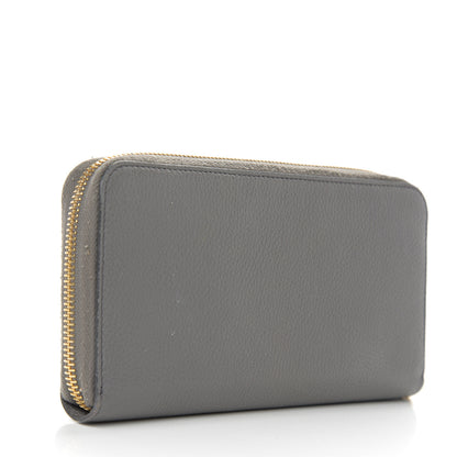 Prada Vitello Daino Zip Around Wallet Marmo Cobalto 2 of 10