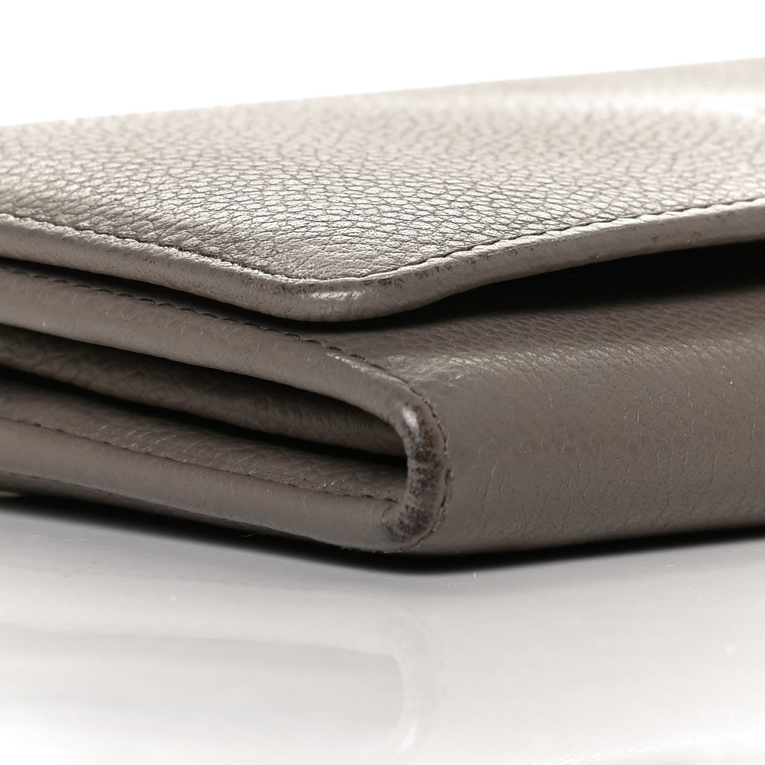 Prada Vitello Daino Metal Continental Flap Wallet Argilla 7 of 14
