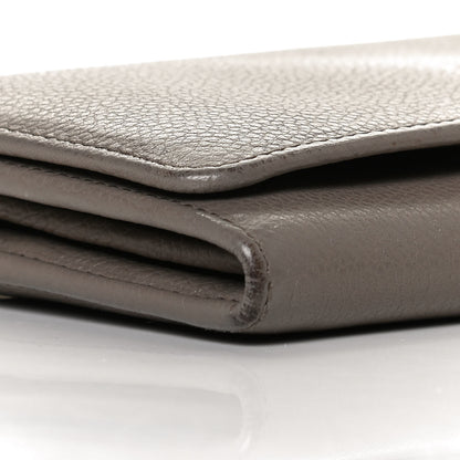 Prada Vitello Daino Metal Continental Flap Wallet Argilla 7 of 14