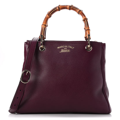Gucci Calfskin Small Bamboo Shopper Tote Burgundy 1 of 11